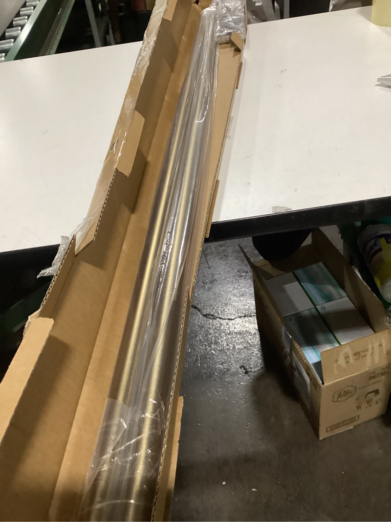 Condition photo showing Good Condition for Ivilon Drapery Window Curtain Rod - End Cap Style Design 1 Inch Pole. 72 to 144 Inch Color Warm Gold 72 to 144 in.