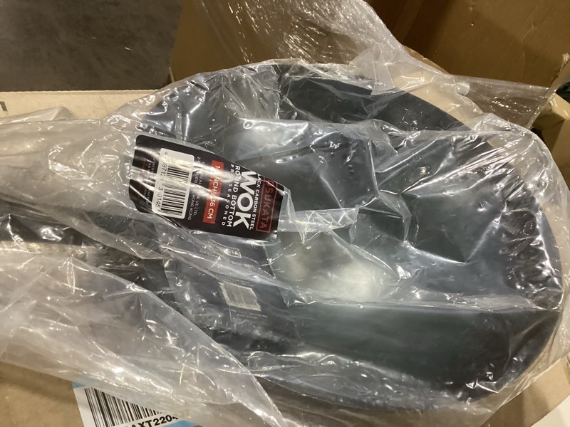 Condition photo showing Good Condition for YOSUKATA 14" Carbon Steel Wok with Round Bottom – Pre-Seasoned Pow Wok for Stir Fry – Traditional Chinese Japanese Black Steel Pan – Outdoor Cookware for Gas Stovetops, Open Fire, BBQ, Camping