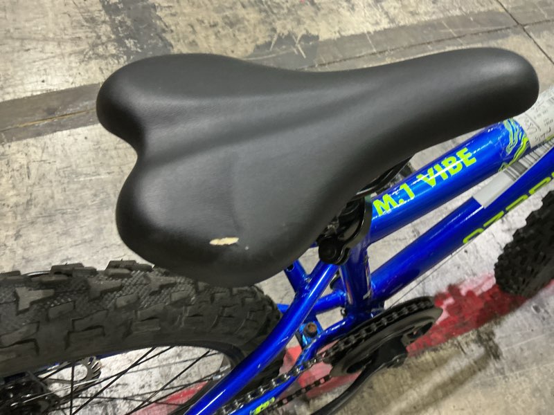 Condition photo showing As Is for ozark trail 20" mountain bicycle, 7 speed, fits riders 3'11"-4'4", child, unisex, blue