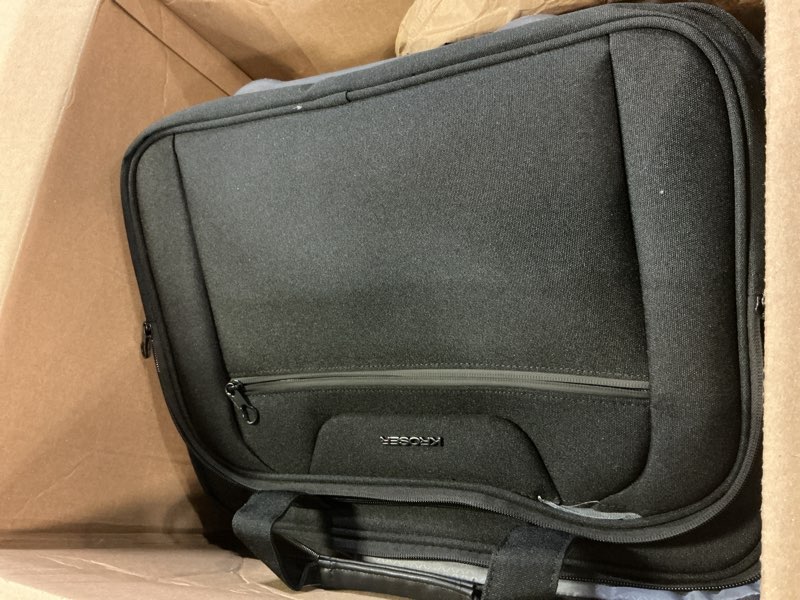 Condition photo showing Good Condition for kroser rolling laptop bag premium wheeled briefcase fits up to 17.3 inch laptop overnight roller case computer bag with rfid pockets for travel/business/men/women-black
