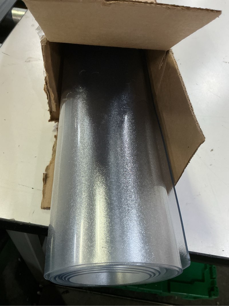 Condition photo showing Good Condition for royhom clear table protector 48 x 72 inch - 1.5mm thick plastic table cover, clear table cover protector rectangle, waterproof pvc desk mat for coffee table, writing desk, dining room, dresser 48" x 72" (rectangular) clear 1.5mm