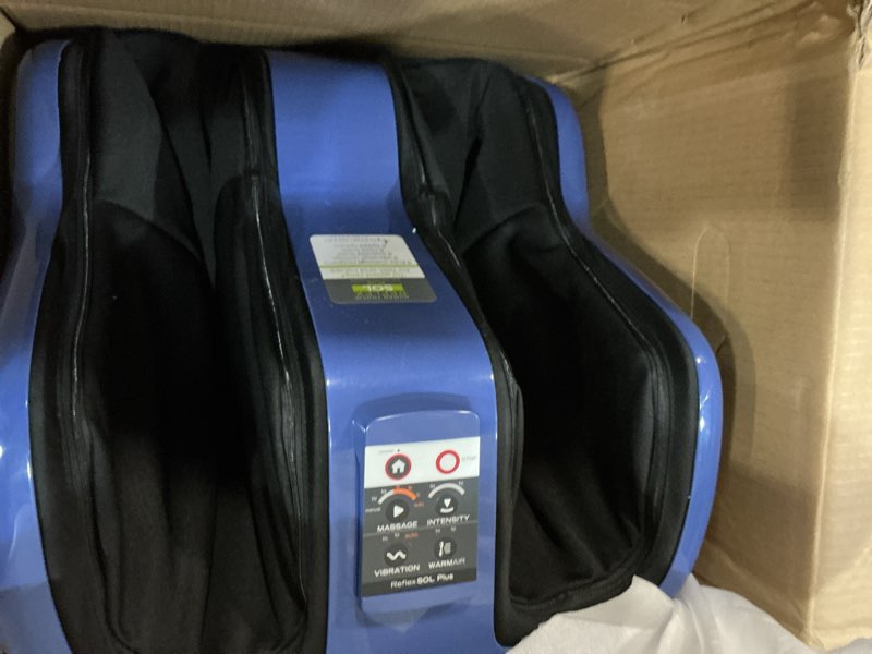 Condition photo showing New/Like New for human touch sol+ foot and calf massager with heat & vibration – hsa approved – patented figure-eight cirqlation technology for plantar fasciitis, swelling, & poor circulation – deep tissue kneading reflex sol plus