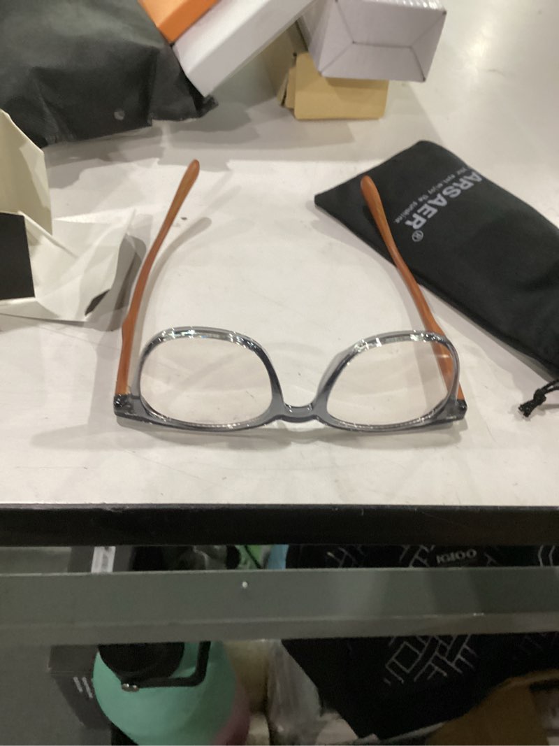 Condition photo showing New/Like New for Karsaer 2 Pcs Photochromic Sunglasses Day Night Use Blue Light Blocking Computer Glasses for Men Women with Wooden Temples Black Frame Changes to Gray+black Frame Changes to Tea