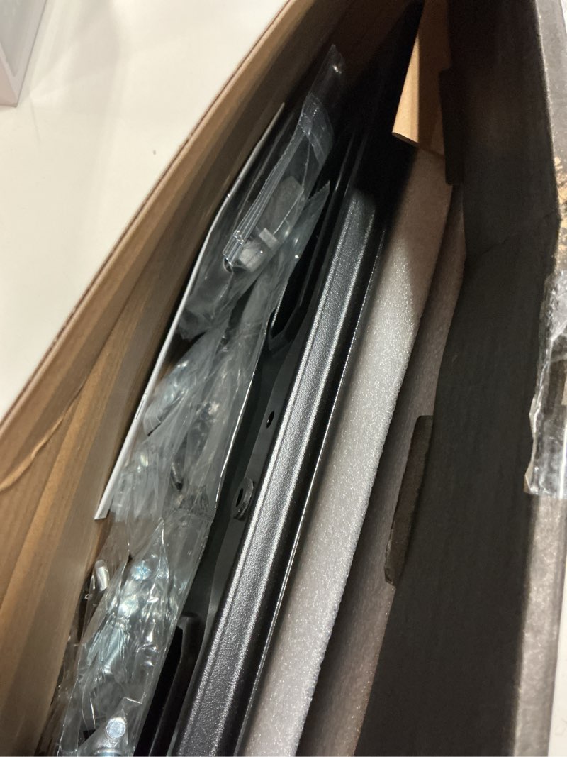 Condition photo showing Good Condition for perlegear tabletop tv stand, universal tv stand for 23–60 inch lcd/led/oled tvs, height-adjustable tv mount stand with tempered glass base & cable management, vesa 400x400mm, pgtvs02 23-60 inch