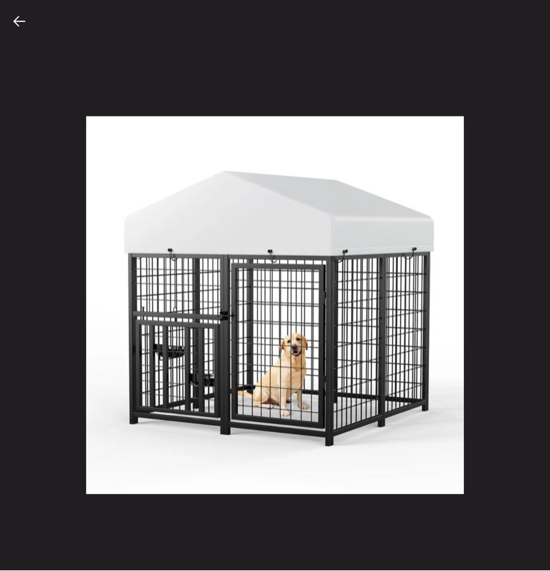 metal yard kennel with door