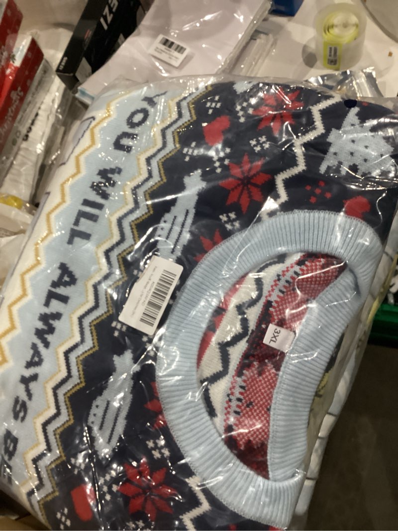 Condition photo showing New/Like New for Ugly Christmas Sweater 2025 – Knitted Sweater – Xmas Ugly Sweatshirt – Gifts for Christmas 3X-Large Ugly Christmas Sweater 2