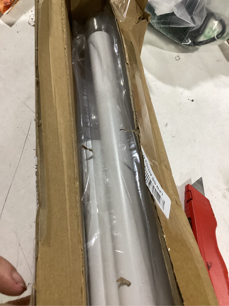 Condition photo showing Good Condition for mcrbeay shower curtain rod, 1" diameter heavy duty tension shower rod, non slip adjustable 28-74 inch no drill shower curtain rods spring tension for bathroom, shower stall, no rust, white 28-74 inches white