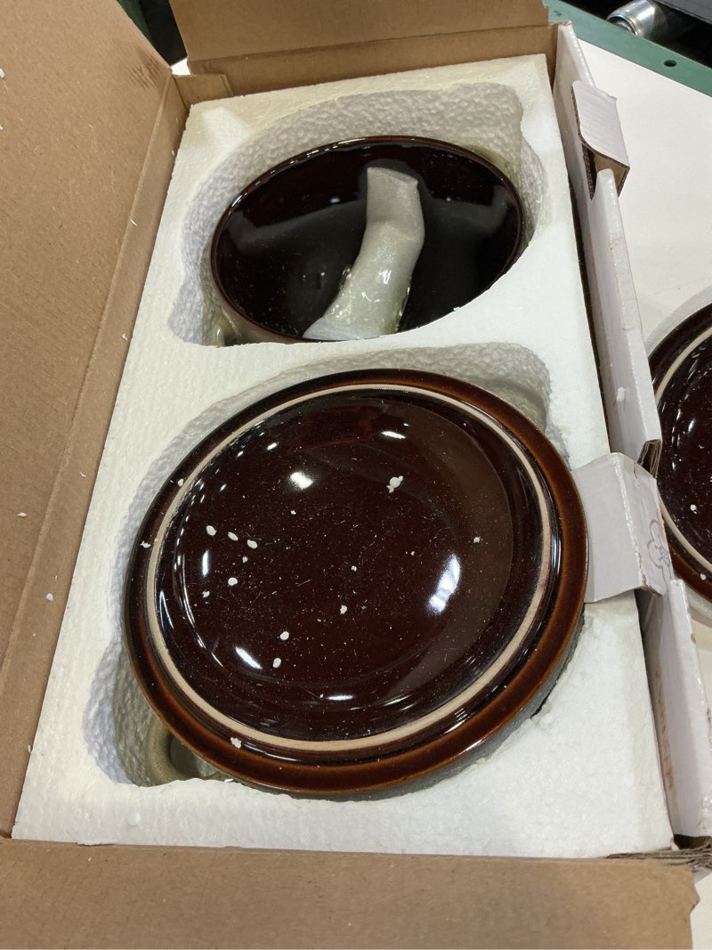 Condition photo showing Good Condition for ecodeco bake & serve - large ceramic soup bowls with handles - 30 ounce - set of 2 - oven-safe pots with lids