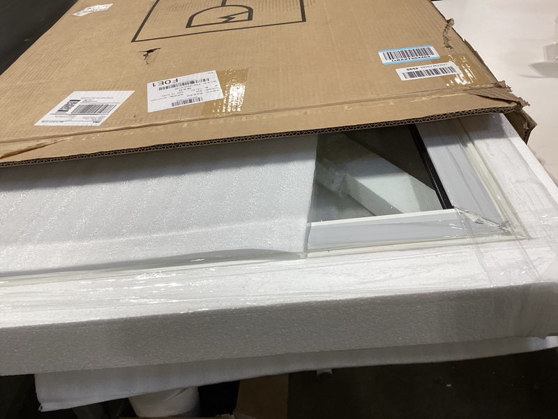 Condition photo showing Good Condition for vinyl single hung sliding window, 24" x 36" household window with double-pane insulated tempered glass, white energy-efficient soundproof window for house, mobile home 24"x36"
