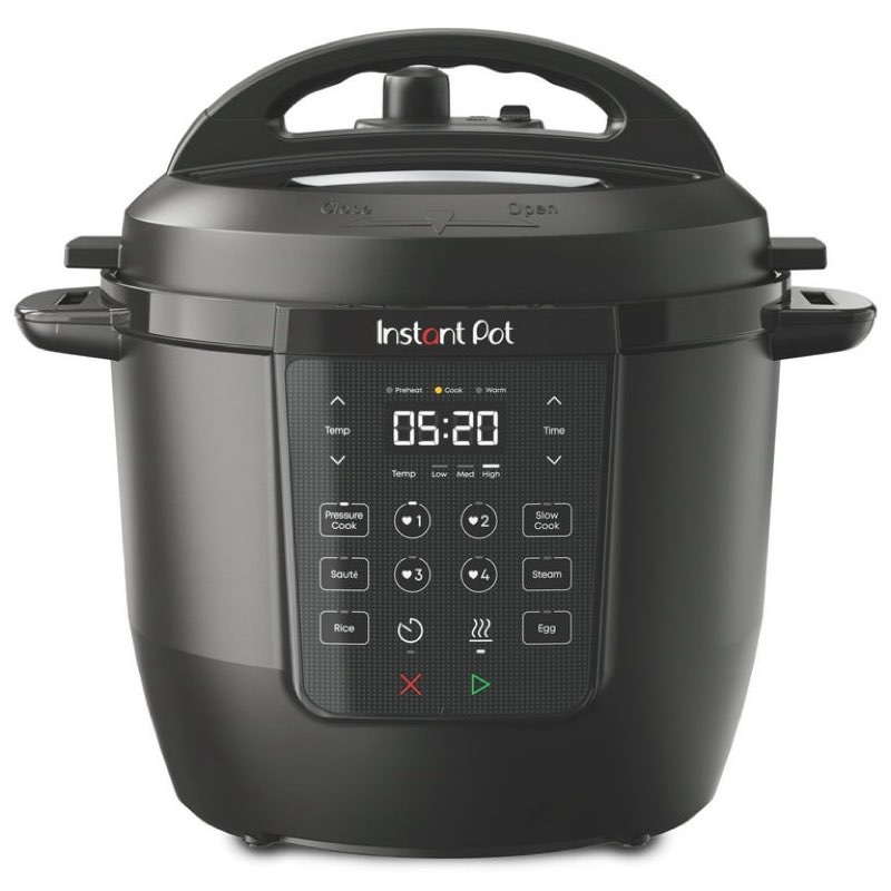instant pot 6qt rio chef series 7-in-1 multi-cooker, pressure cooker, slow cook, & more, black