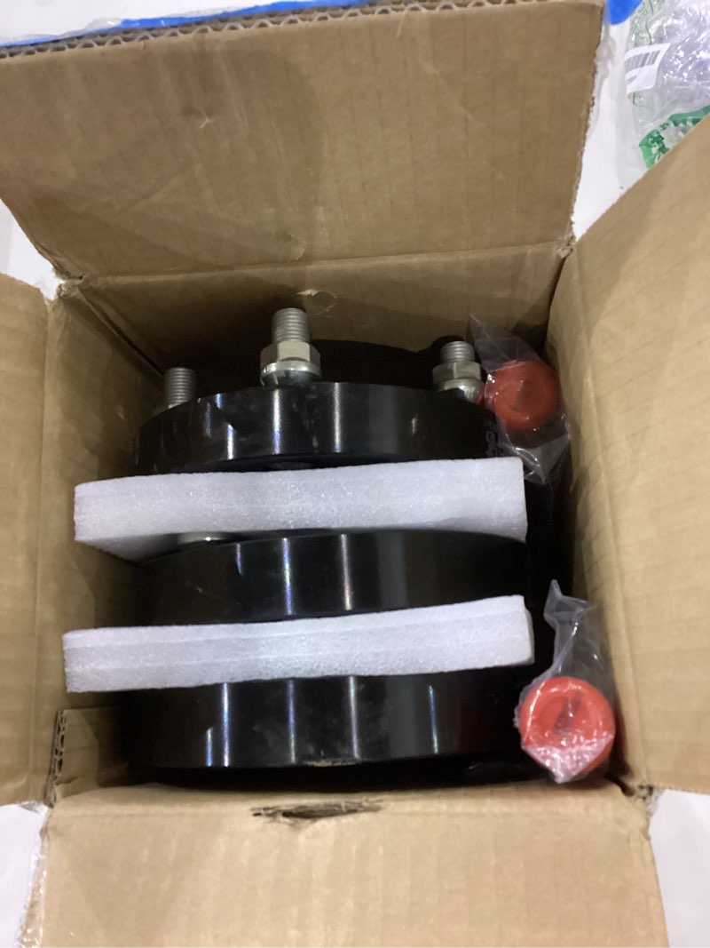 Condition photo showing As Is for 4Pcs Black Hubcentric Wheel Spacers 1" Thick 5x120mm M14x1.5 Studs 66.9mm Hub Bore Compatible for Chevy Camaro Impala Equinox Malibu Cadillac XTS XT4 CTS CT5 CT6 Buick Lacrosse Regal 5 Lug