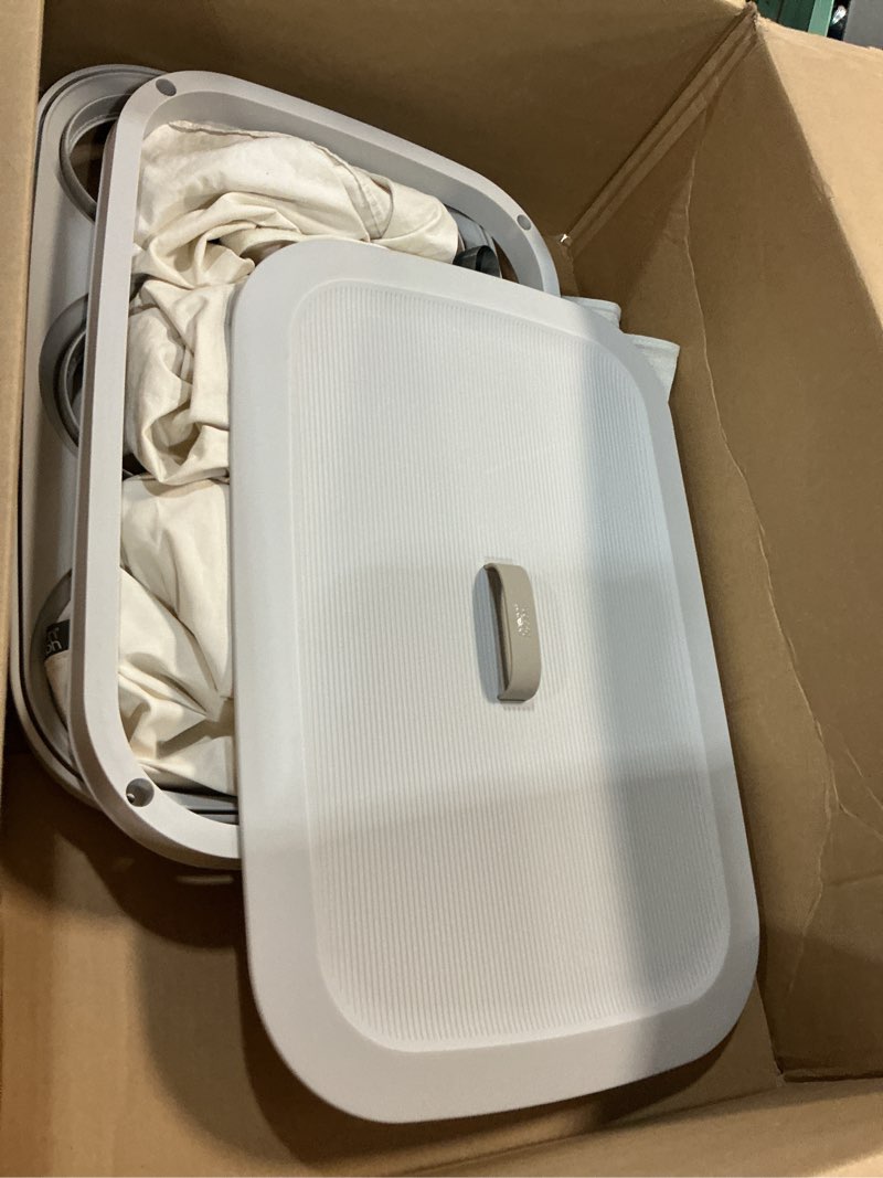 Condition photo showing As Is for Joseph Joseph Tota Trio 90 liter/23.8 gallon Laundry Hamper Separation Basket with lid, 3 Removable 