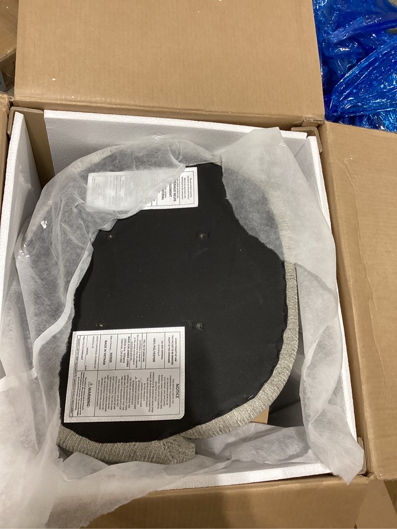 Condition photo showing Good Condition for Armen Living Adrian Brown Solid Wood Upholstered 30" Bar Height Swivel Barstool with Ancient Stone F