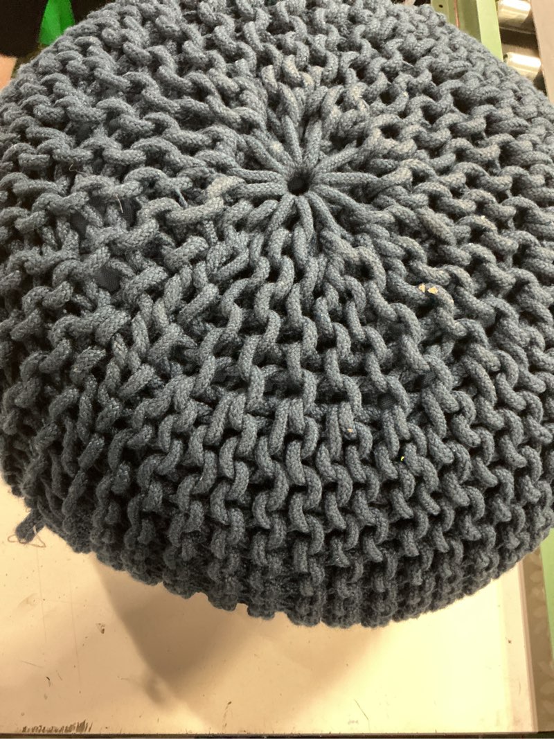Condition photo showing Good Condition for 16"x22" rope knit pouf blue - threshold