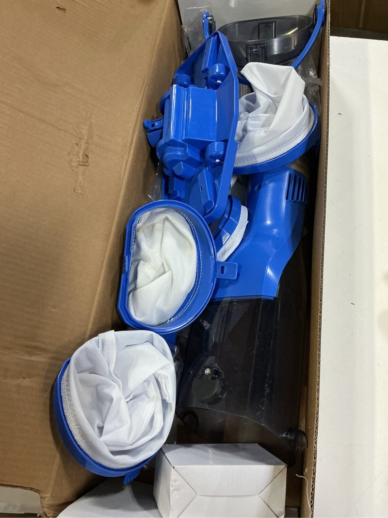 Condition photo showing Good Condition for cordless pool vacuum with telescopic pole, 18.5 gpm powerful suction, 1.5h supercharge technology, handheld pool vacuum cleaner for above ground/inground pools, hot tubs, blue