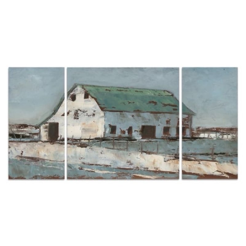 Plein Air Barn II-A Premium Multi Piece Art available in 3 sizes