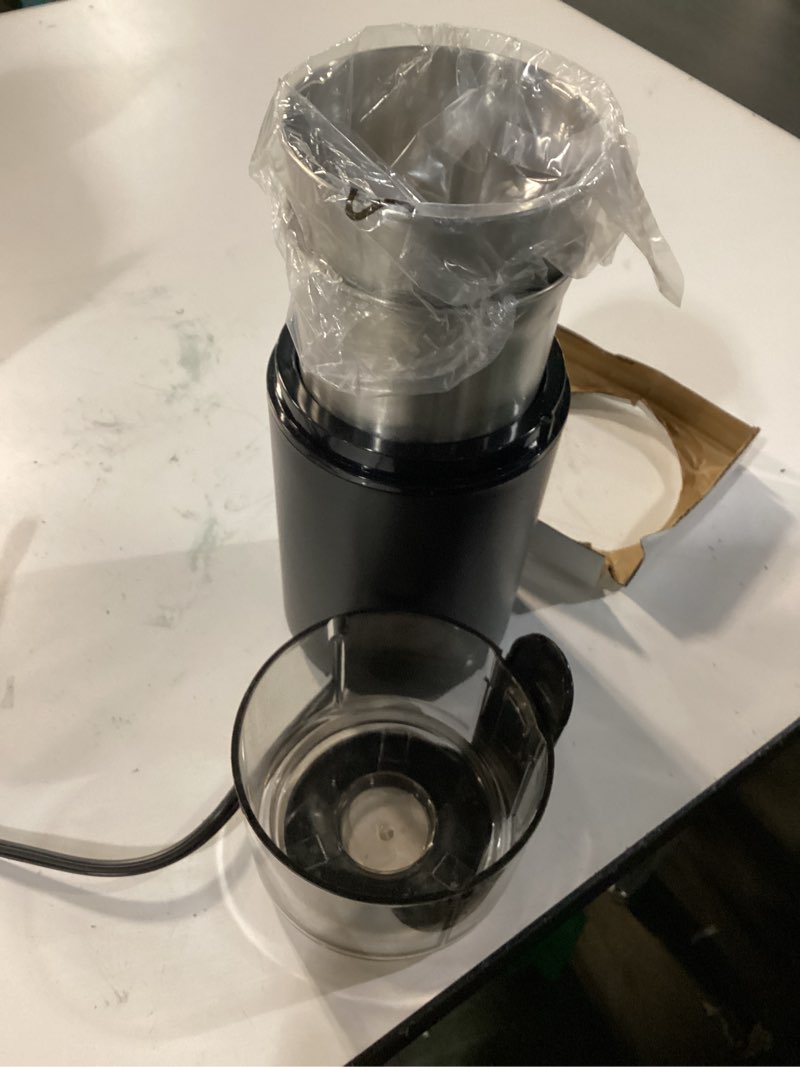 Condition photo showing As Is for shardor coffee grinder electric, spice, herb, grinder for coffee bean spices and seeds with 2 removable stainless steel bowls, black cg628b