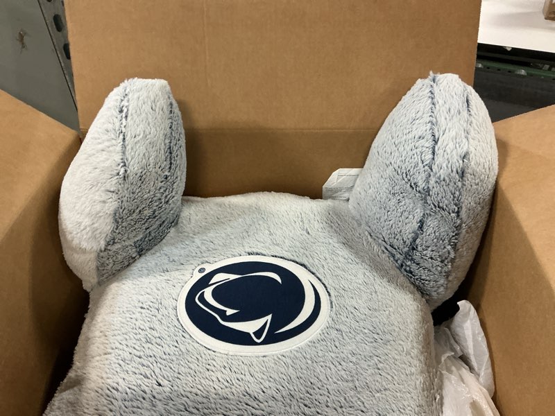 Condition photo showing As Is for NCAA Faux Fur Logo Backrest Penn State Nittany Lions