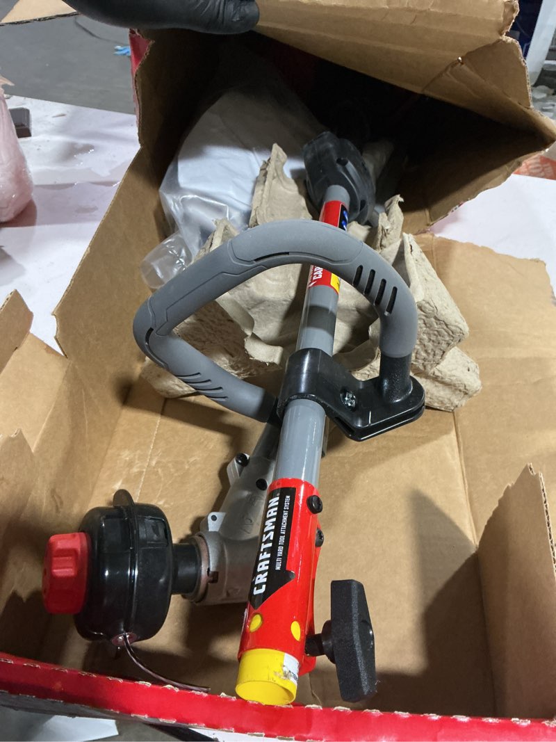 Condition photo showing As Is for craftsman ws2200 25-cc 2-cycle 17-in straight shaft attachment capable gas string trimmer