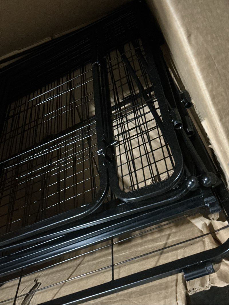 Condition photo showing As Is for unleashed dog playpen for indoor, yard, rv camping,5  panels +1 door for small and puppy dogs?black