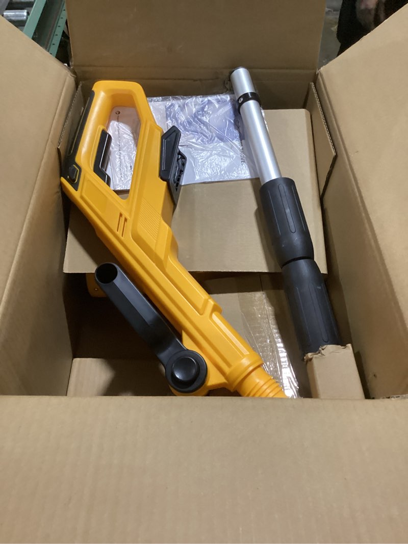 Condition photo showing New/Like New for 12" Cordless Snow Shovel (NO Battery) Compatible with Dewalt 20V Max Battery, Electric Snow Shovel with Directional Plate & Adjustable Front Handle, Cordless Snow Blower for Driveway/Patio/Sidewalk For Dewalt 20V Battery(Yellow)