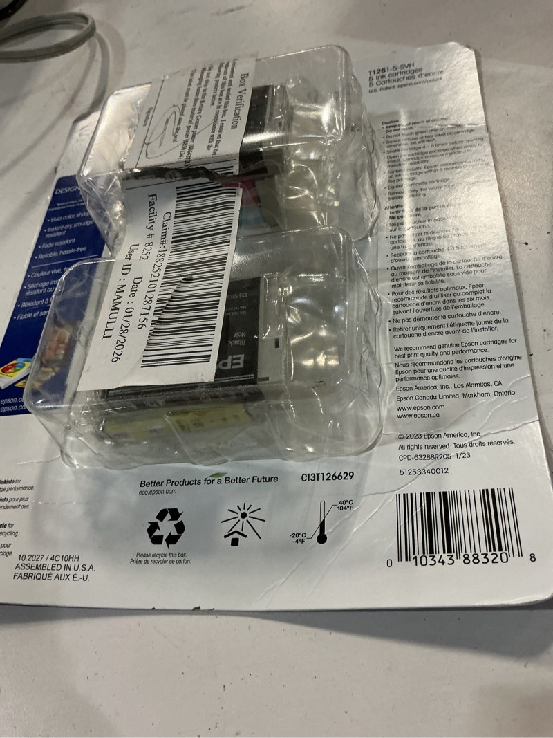 Condition photo showing Good Condition for epson durabrite t126 series ink