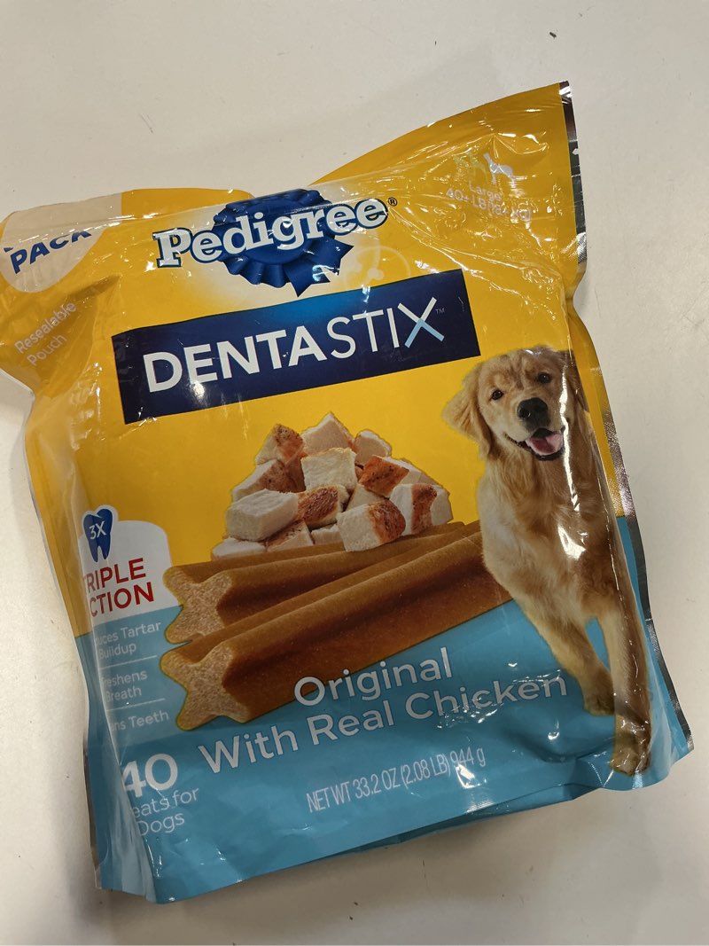 Condition photo showing New/Like New for (Best by 07/2026) Pedigree Dentastix Original Chicken Treats For Dogs  33.2 Oz Pouch