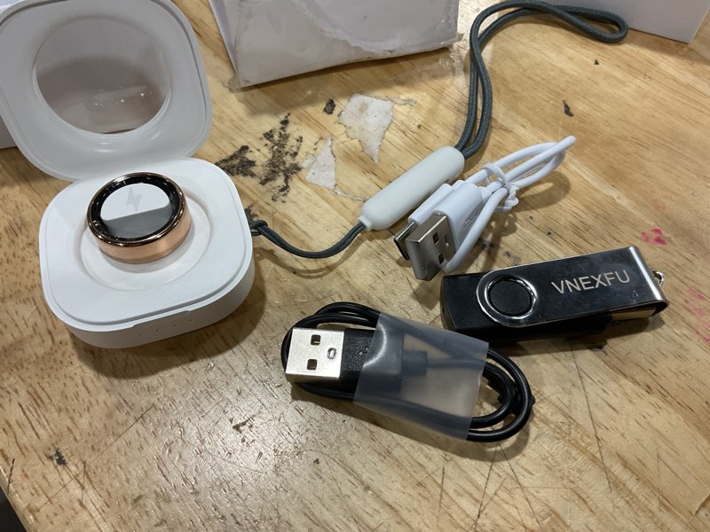 Condition photo showing Good Condition for smart health ring fitness tracker for men women, sleep, stress & activity monitoring, ip68 waterproof, long lasting battery, no subscription fees, compatible with ios & android, rose gold 8