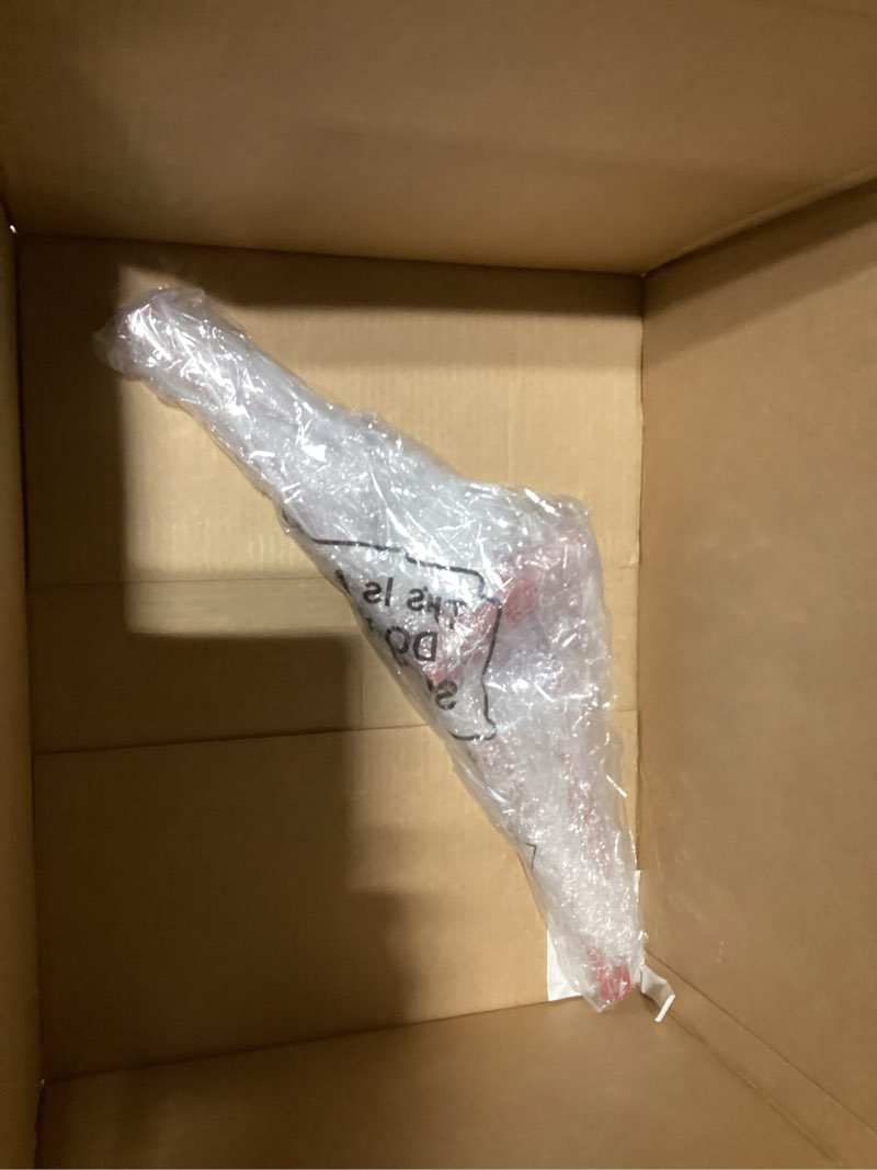 Condition photo showing As Is for Barydat Christmas Tree Stand for Artificial Tree Folding Stand for Christmas Winter Holiday New Year Decorations (Red, 22 Inch) Red 22 Inch