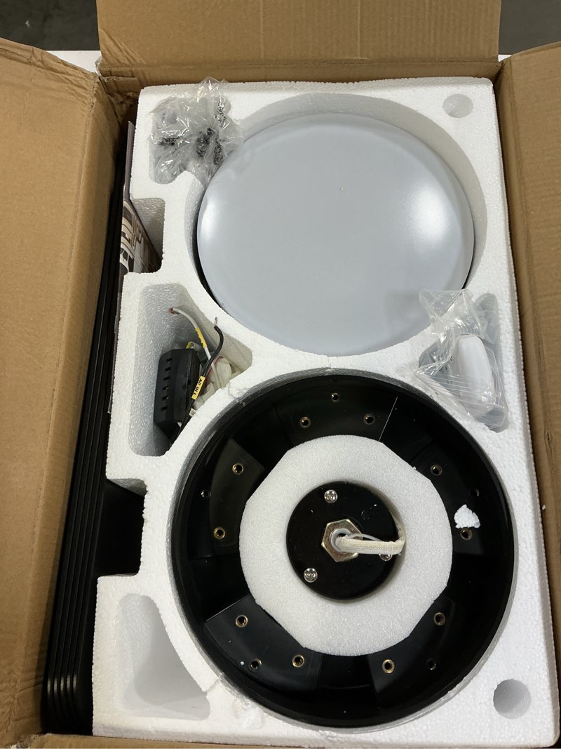 Condition photo showing Good Condition for 41" black low profile ceiling fans with lights and remote, modern flush mount ceiling fan light with quiet reversible dc motor for bedroom kitchen 41" black 5 blades