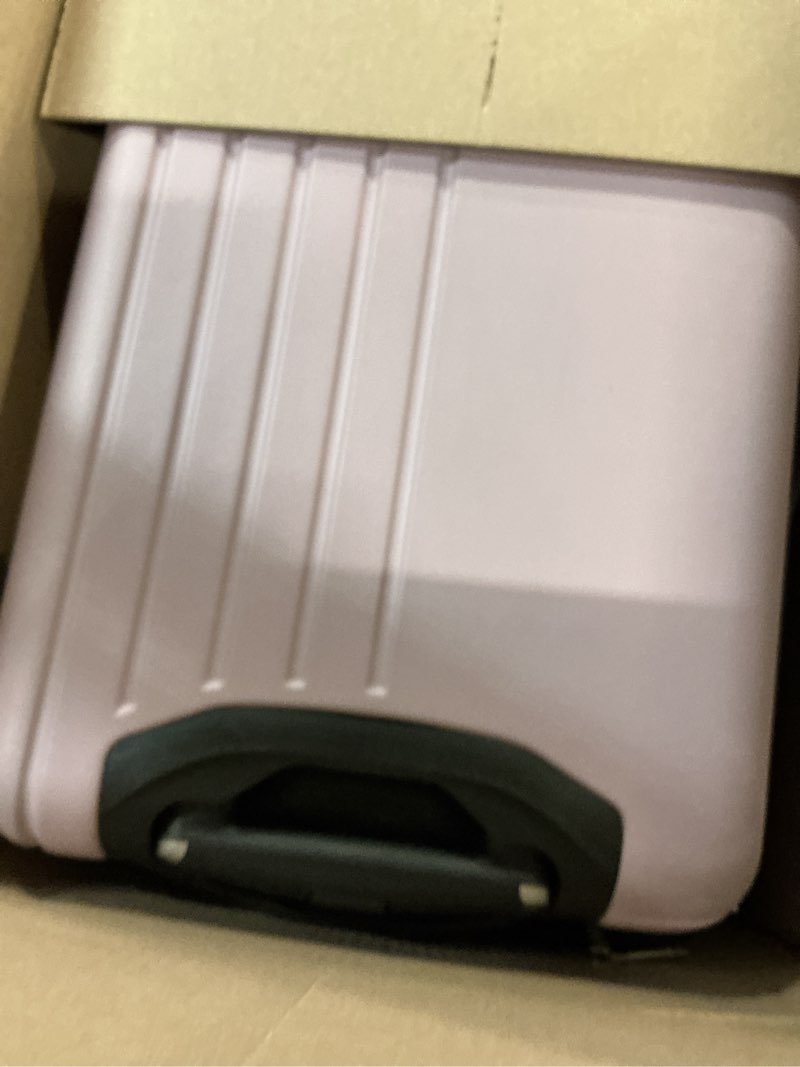Condition photo showing As Is for Wrangler Carry-On Luggage Set, Lilac 20" Carry-On Lilac