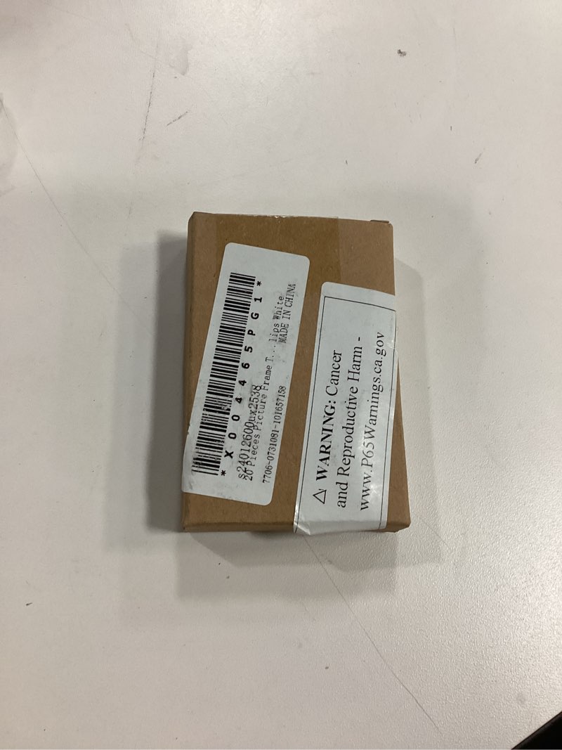 Condition photo showing New/Like New for uxcell 20 Pieces Picture Frame Turn Button, 24X10mm for Hanging Pictures Photos Drawing Crafts, Plastic with 20Pcs Screws Hardware Backing Clips White