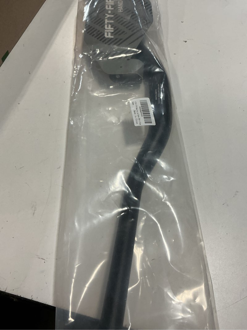 Condition photo showing New/Like New for fifty-fifty aluminium alloy mountain bike riser handlebar, 35mm diameter, 800mm wide mtb bars (38mm rise, black) 35mm diameter 38mm rise