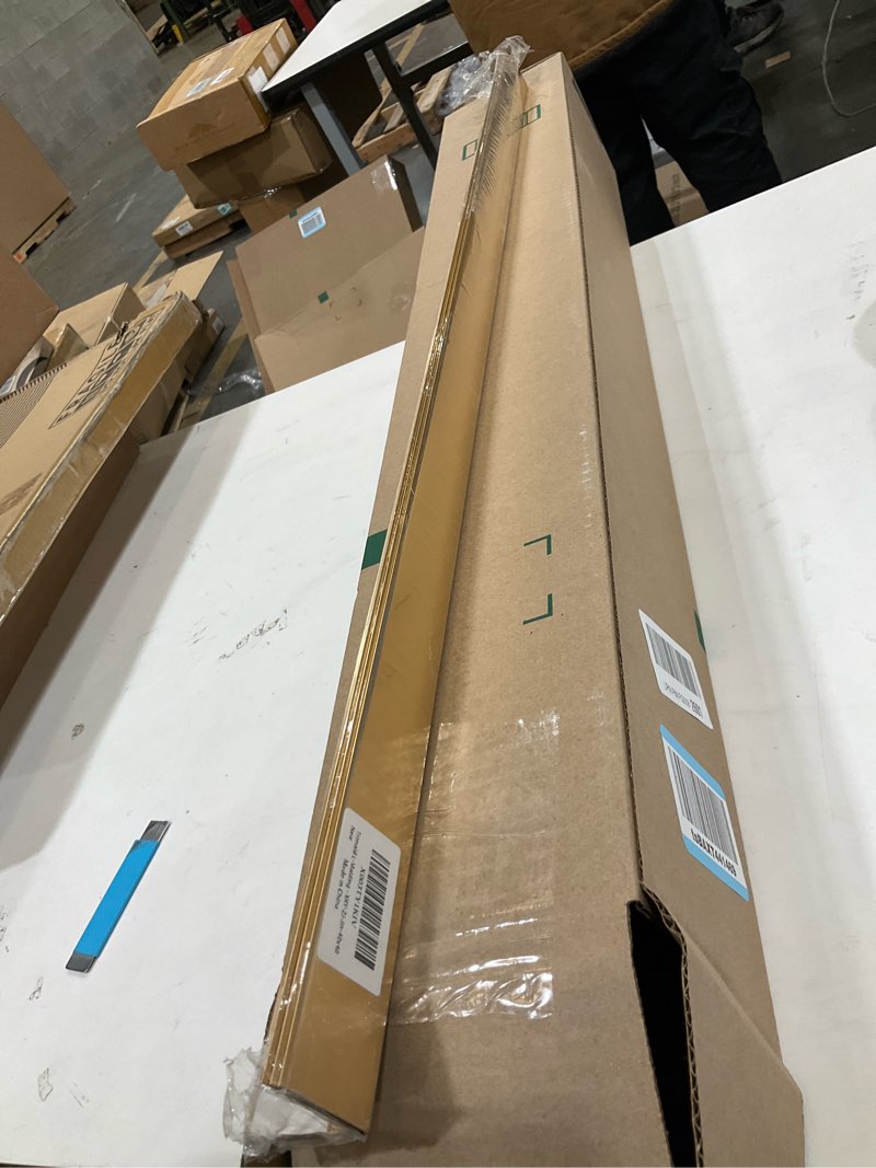 Condition photo showing Good Condition for Aluminum Peel and Stick L Molding Corner Guards with 90° Angle for Wall Door Frame Cabinet Baseboard Protection and Decoration, 35.4in x 1.6in (3Pcs) Matte Gold 35.4in x 1.6in