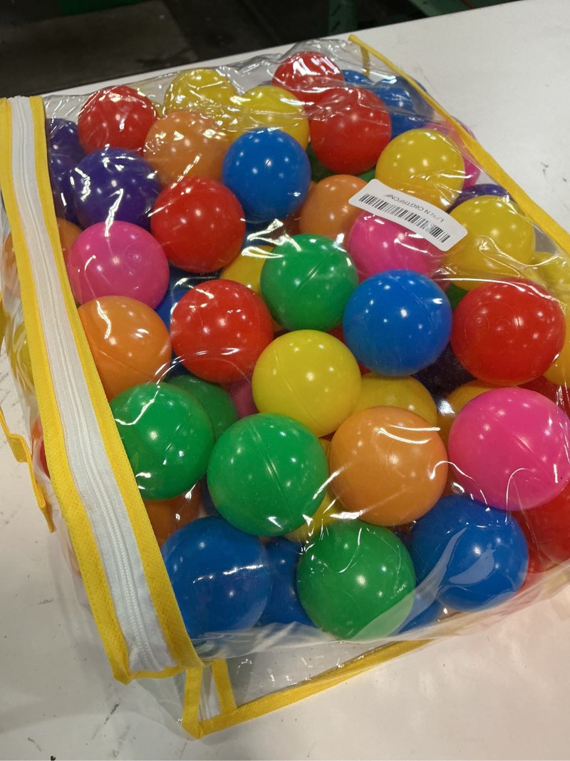Condition photo showing Good Condition for ball pit balls phthalate free bpa free crush proof plastic - 7 bright colors in reusable play toys for kids with storage bag 100 balls, 7 colors