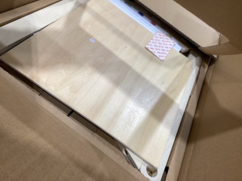 Condition photo showing As Is for Tiny Land Wooden Baby Walker, Adjustable Speed Baby Push Walker for Boys and Girls, Montessori Activity Center Push Toy for Kids' Development, Ideal Christmas Gift for Toddlers (Morandi)