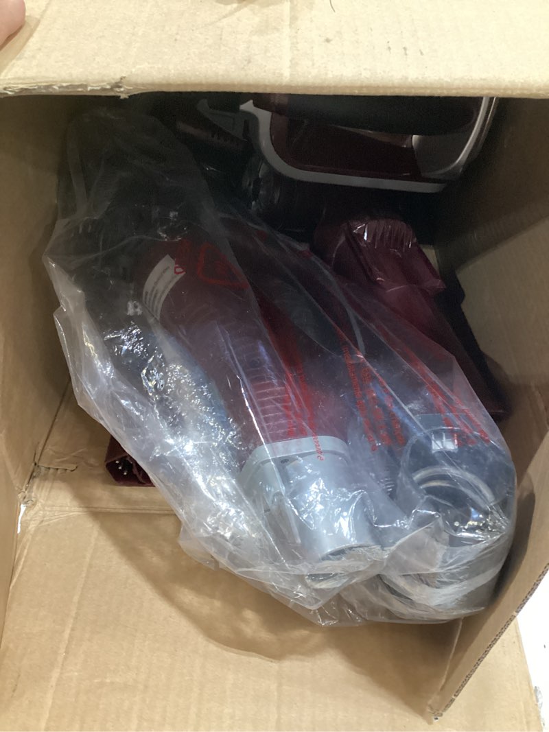 Condition photo showing As Is for shark upright vacuum cleaner | rotator lift-away | pet hair, carpet & hard floor cleaning | dusting brush, upholstery & crevice tools | hepa filter | swivel steering | headlights | white/red | nv501 rotator professional lift-away