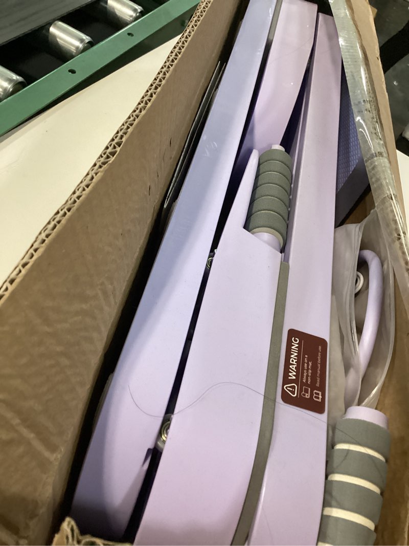 Condition photo showing As Is for Portable Pilates Reformer Board for Home Workouts – Smooth, Full-Body Pilates Training with Resistance Bands, Door Anchors & Workout Guide Lavender Bliss