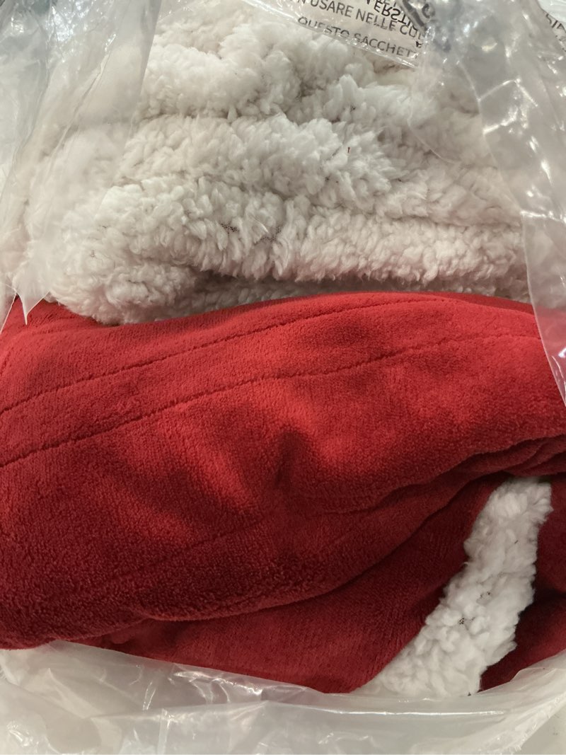 Condition photo showing Good Condition for Electric Heated Blanket Full Size 72"x84" - Dual-Sided with Microplush & Sherpa Fabric, 4 Heat Settings & 10 Hours Auto Off, Machine Washable - Bright Red 05-bright Red Full(72"x84")