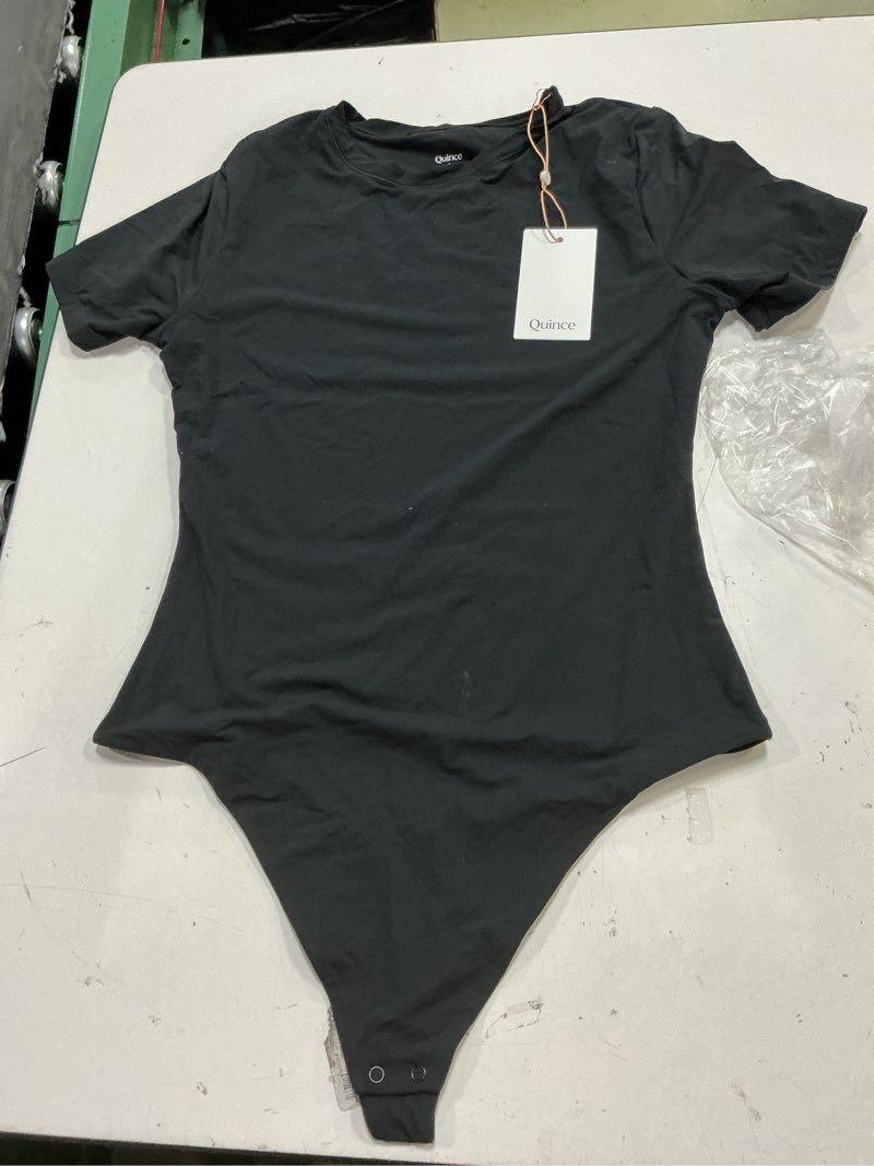 Condition photo showing New/Like New for quince second skin t-shirt bodysuit, m, black