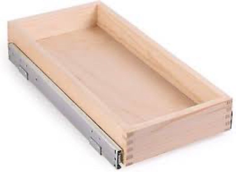 Mulush 10”W x 21”D x 3”H Soft Close Slide Out Wood Drawer Organizer for Kitchen, (Cabinet Opening>11