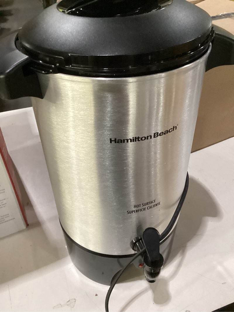 Condition photo showing Good Condition for Hamilton Beach 45 Cup Coffee Urn and Hot Beverage Dispenser, Silver Single-Spout