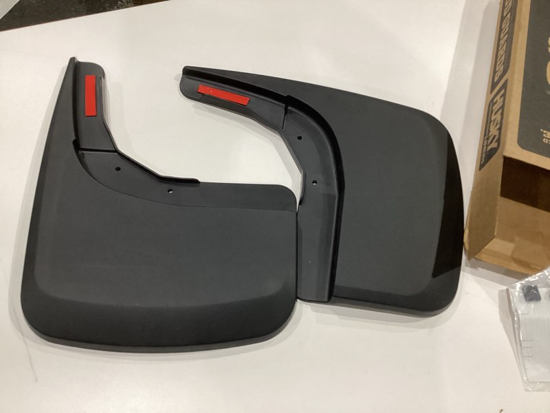 Condition photo showing New/Like New for Husky Liners Mud Guards | Rear Mud Guards - Black | 57881 | Fits 2014-2018 Chevrolet Silverado 1500, 2015-2019 Silverado 2500/3500, 2019 Silverado 1500 LD w/ Single Rear Wheels 2 Pcs
