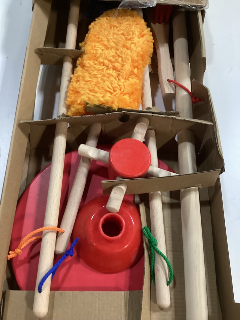 Condition photo showing Good Condition for Melissa & Doug Let's Play House Dust! Sweep! Mop! 6 Piece Pretend Play Set - Toddler Toy Cleaning Set, Pretend Home Cleaning Play Set, Kids Broom And Mop Set For Ages 3+