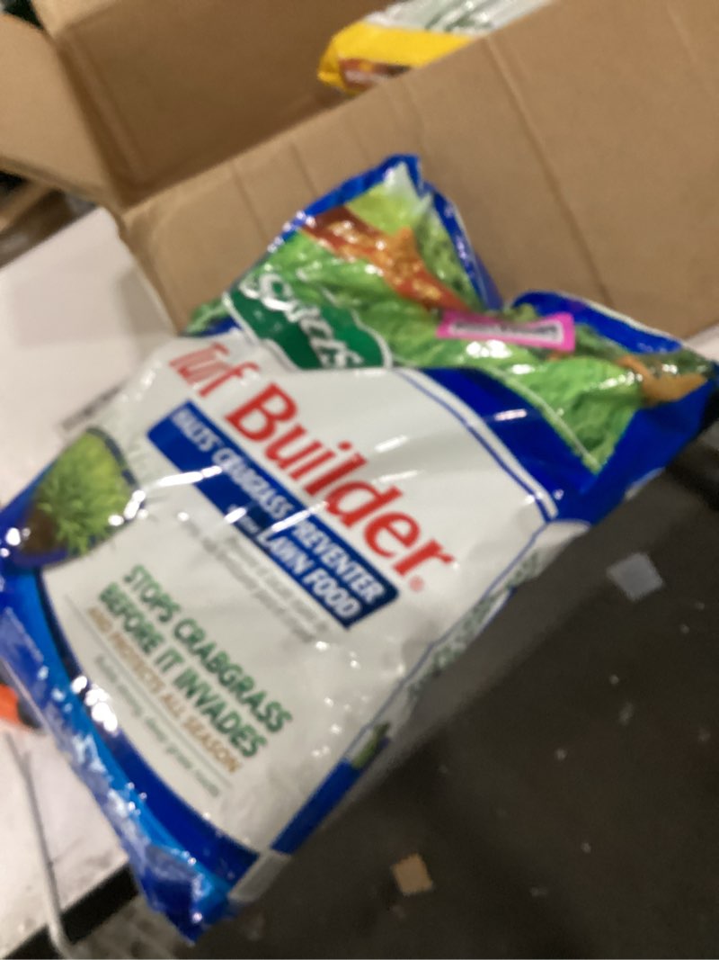 Condition photo showing As Is for Scotts Turf Builder Halts Crabgrass Preventer with Lawn Food - Pre-Emergent Weed Killer, Fertilizer, 5,000 sq. ft., 13.35 lb.