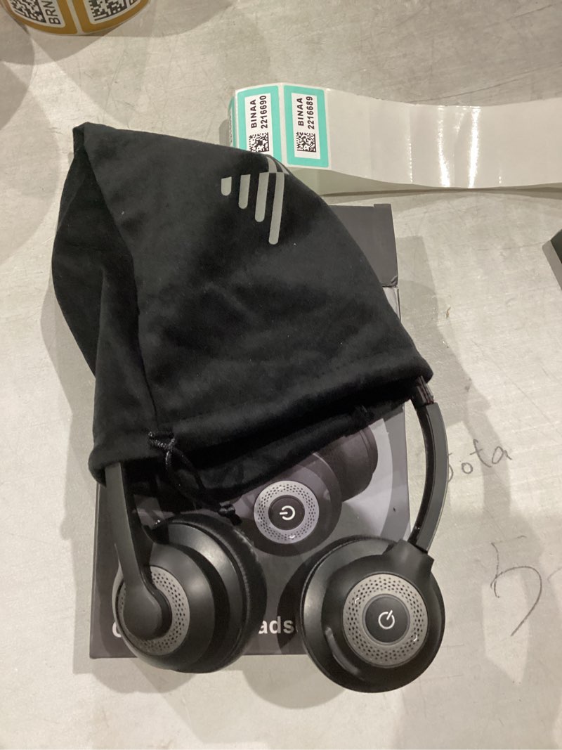 Condition photo showing New/Like New for Wireless Headset with Mic for Work, Bluetooth V5.2 Headphones with AI Noise Cancelling Microphone, USB Dongle, Clear Calls & Mic Mute, for Laptop, PC, iPhone & Android Phones Bluetooth+USB Dongle