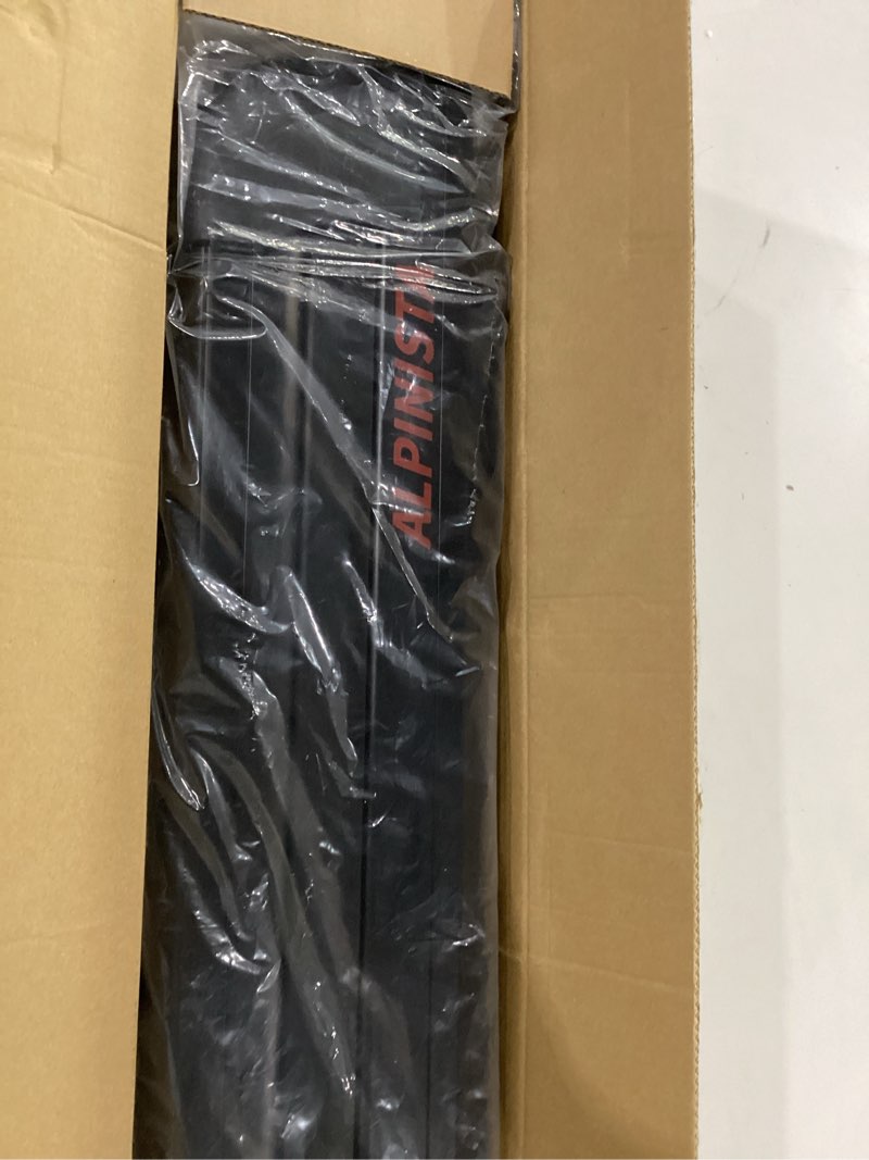 Condition photo showing New/Like New for alpinista ski & snowboard rack for car roof with sliding extension, snowboard roof rack fits 5 ski pairs or 4 snowboards, aluminum, universal for square/rectangular/aero bars black