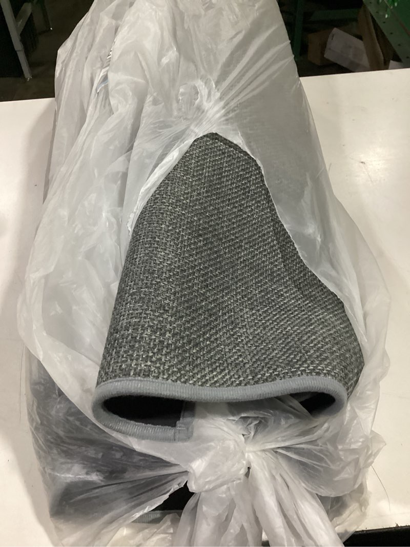 Condition photo showing As Is for 5x7 area rugs for bedroom living room, dark grey soft low-pile modern indoor thickened memory foam non-slip washable carpets for kids dorm home decor rug 5' x 7' (rectangular) dark grey-white