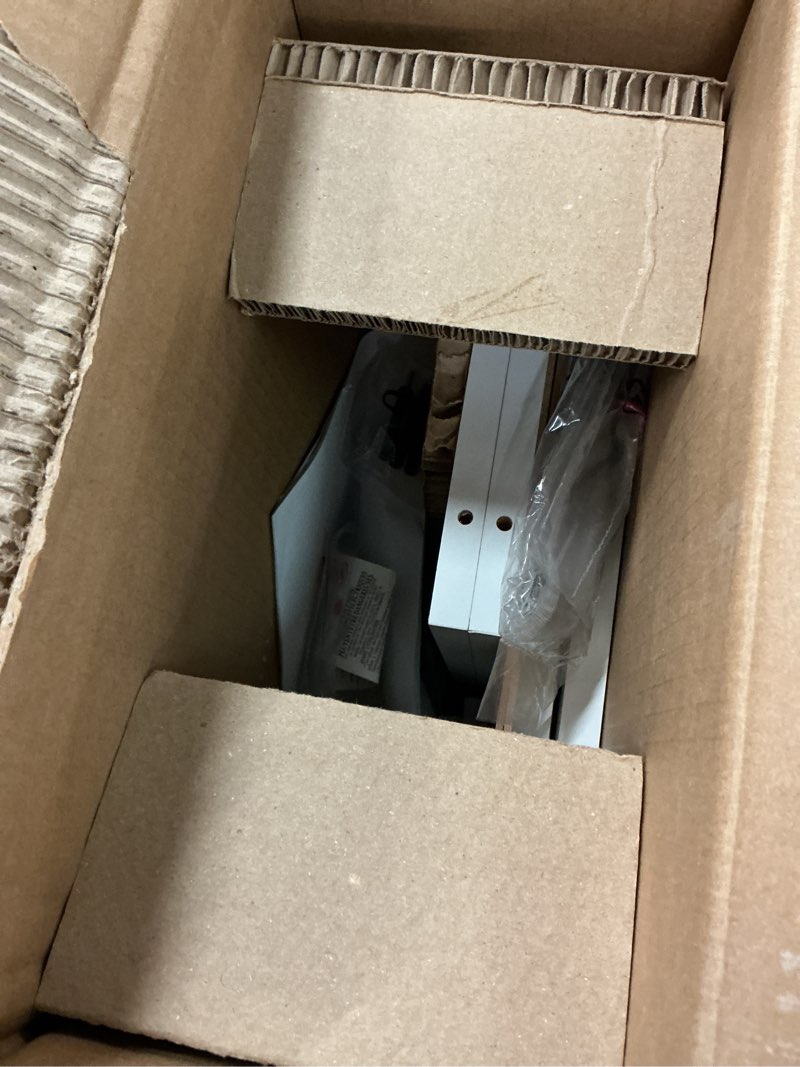 Condition photo showing As Is for mainstays ardent over-the-toilet bathroom storage cabinet, white