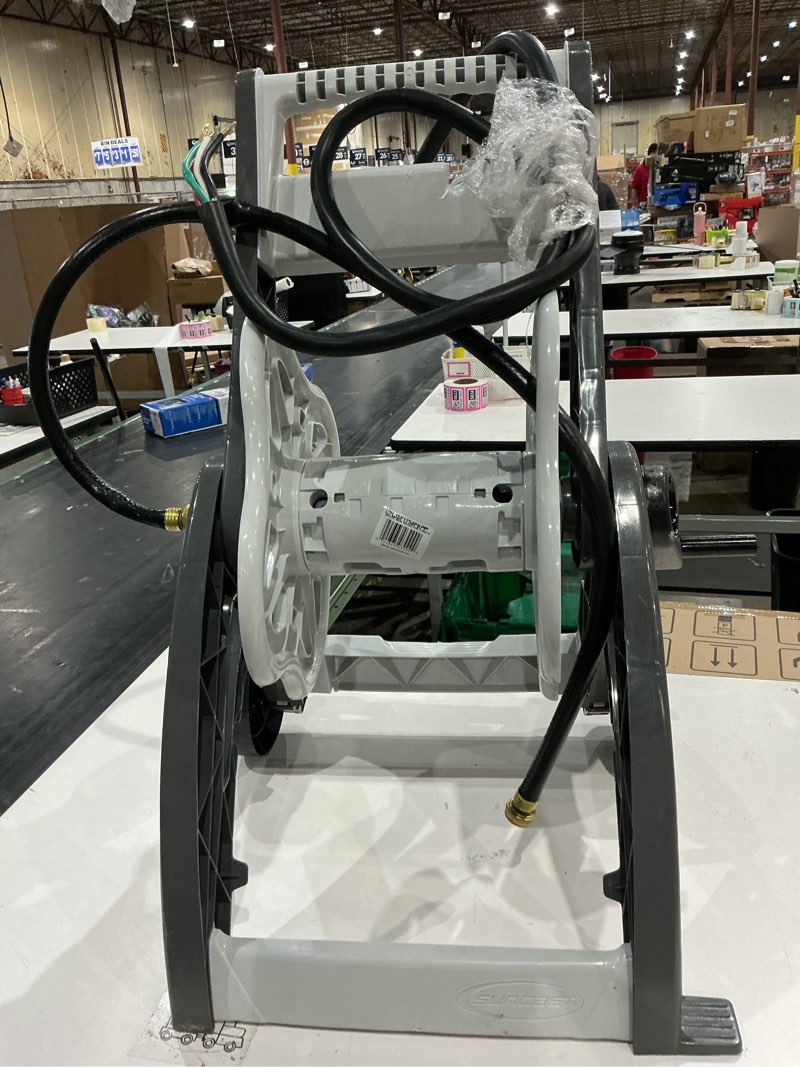Condition photo showing As Is for suncast hosemobile plastic 175-ft cart hose reel